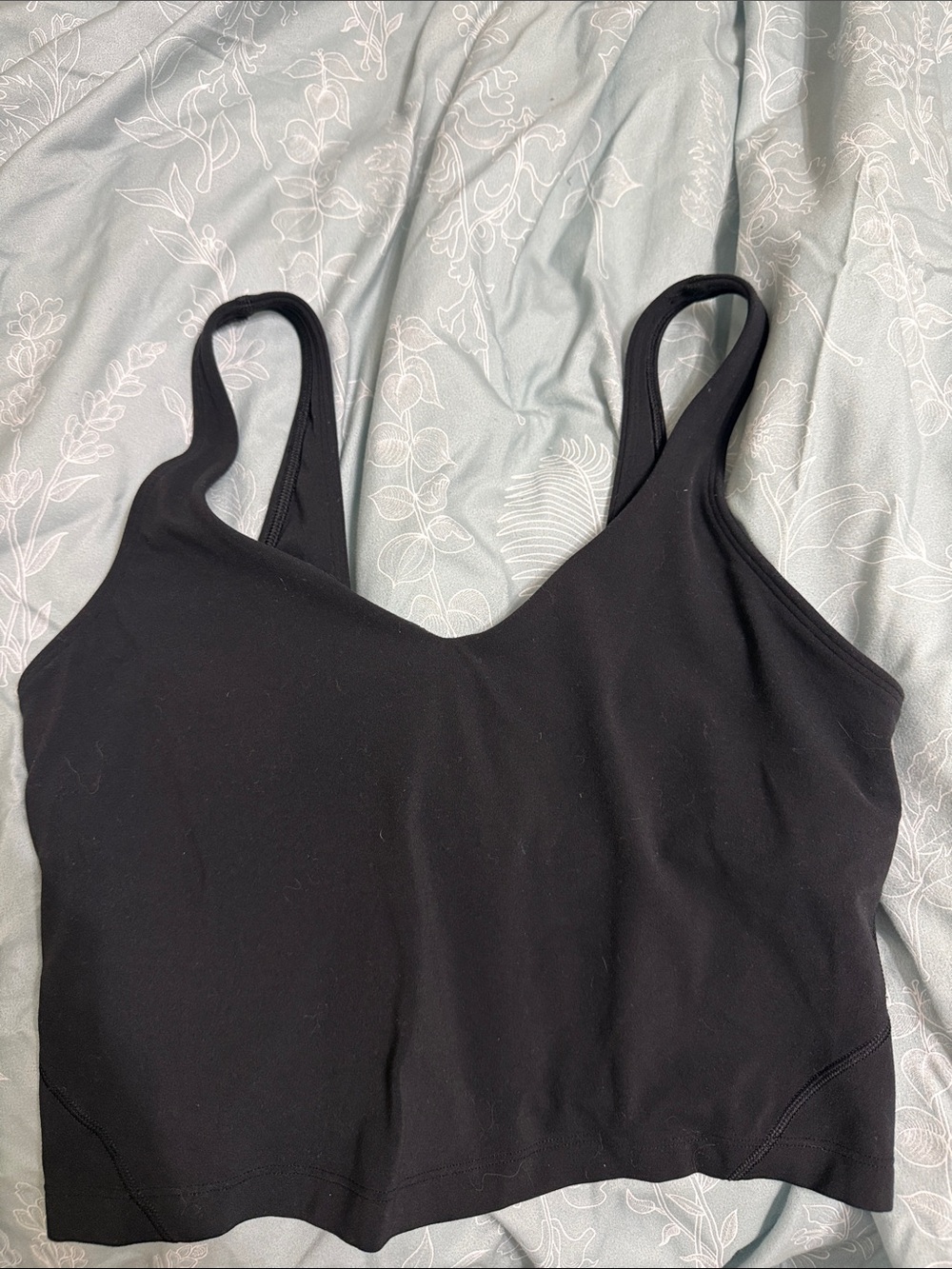 lululemon athletica Black Scoop Neck Sports Crop